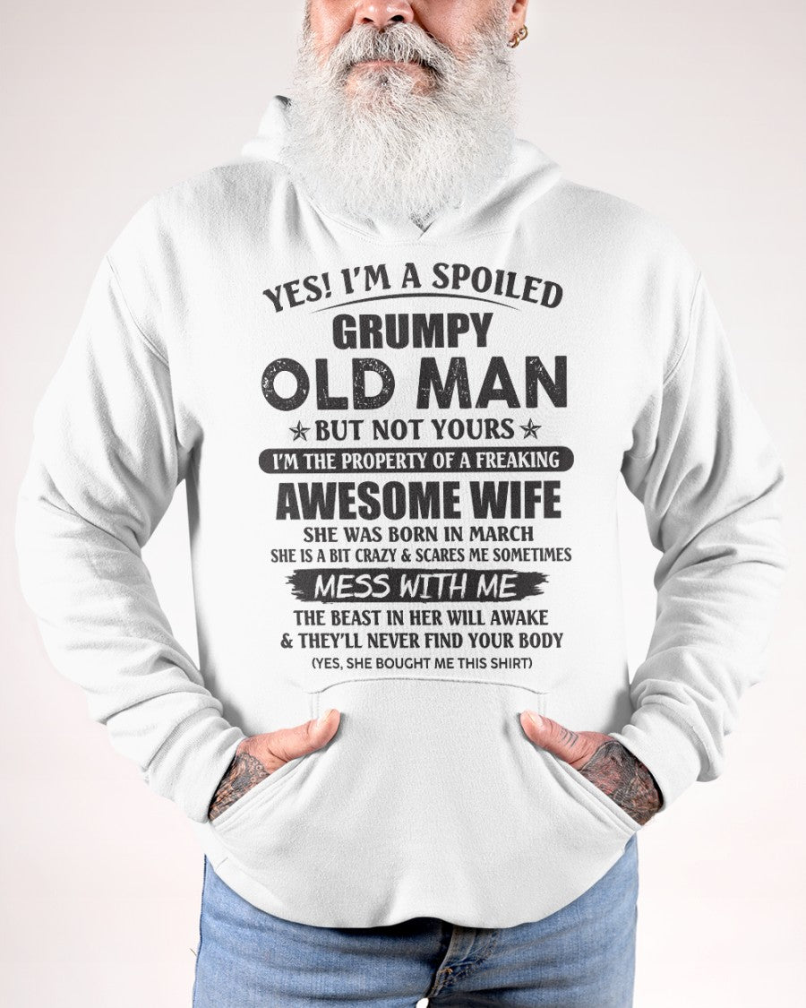 Awesome wife March - Perfect gift for your husband from wife - NGHL03 (SKU96-68-03)