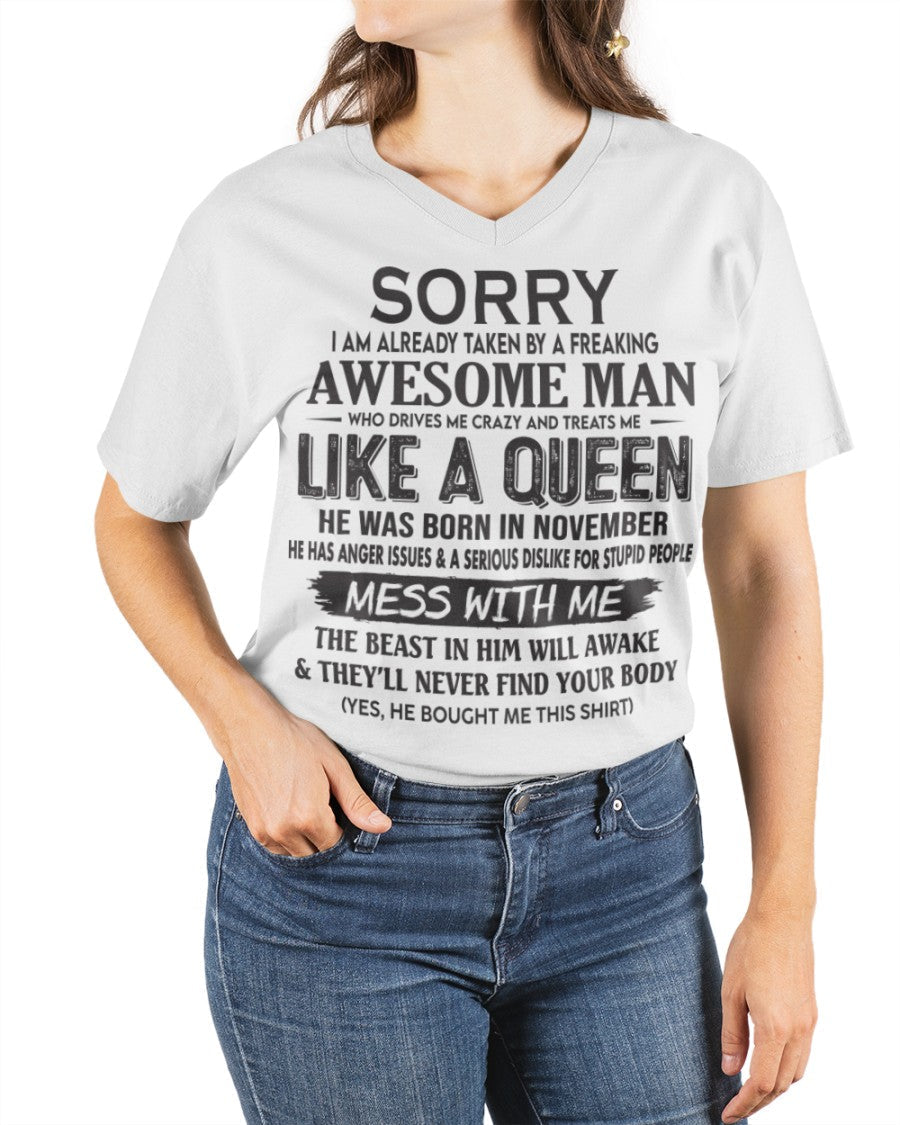 November - Awesome Man Born In November - Special gift for your Girlfriend - NGHL11 (SKU09-126-11)