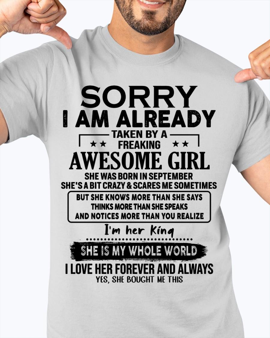 September - Awesome Girl born in September - Special gift for your boyfriend - From Wife NGHL09 (SKU.AT16)
