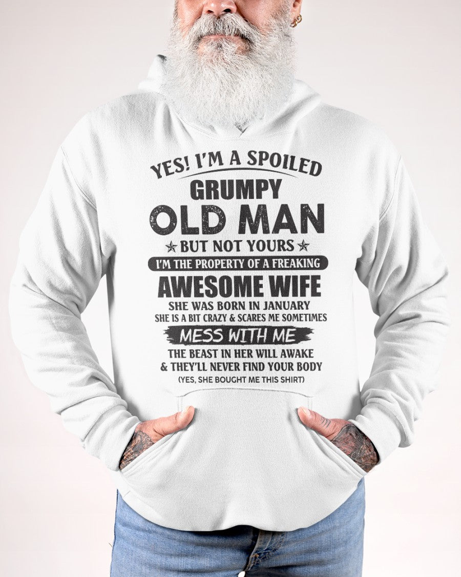 Awesome wife January - Perfect gift for your husband from wife - NGHL01 (SKU96-68-01)