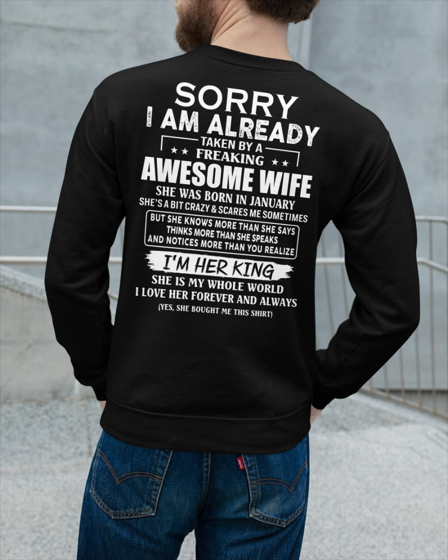 Awesome wife January - Perfect gift for husband from wife - NGHL01 (SKU68-79-01)