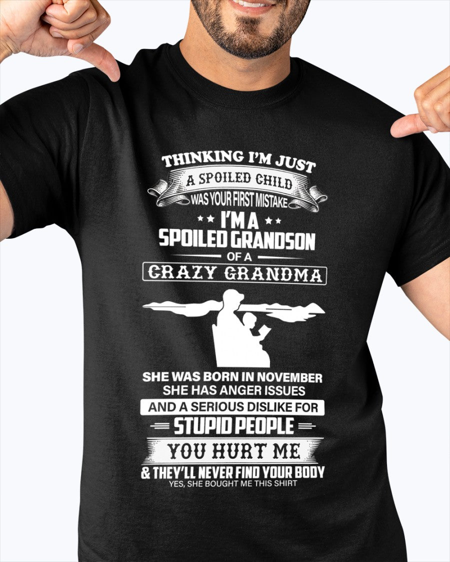 Spoiled by Grandma Shirt November Edition – From Grandma to Grandson NGHL11 (SKU-GMS2-11)