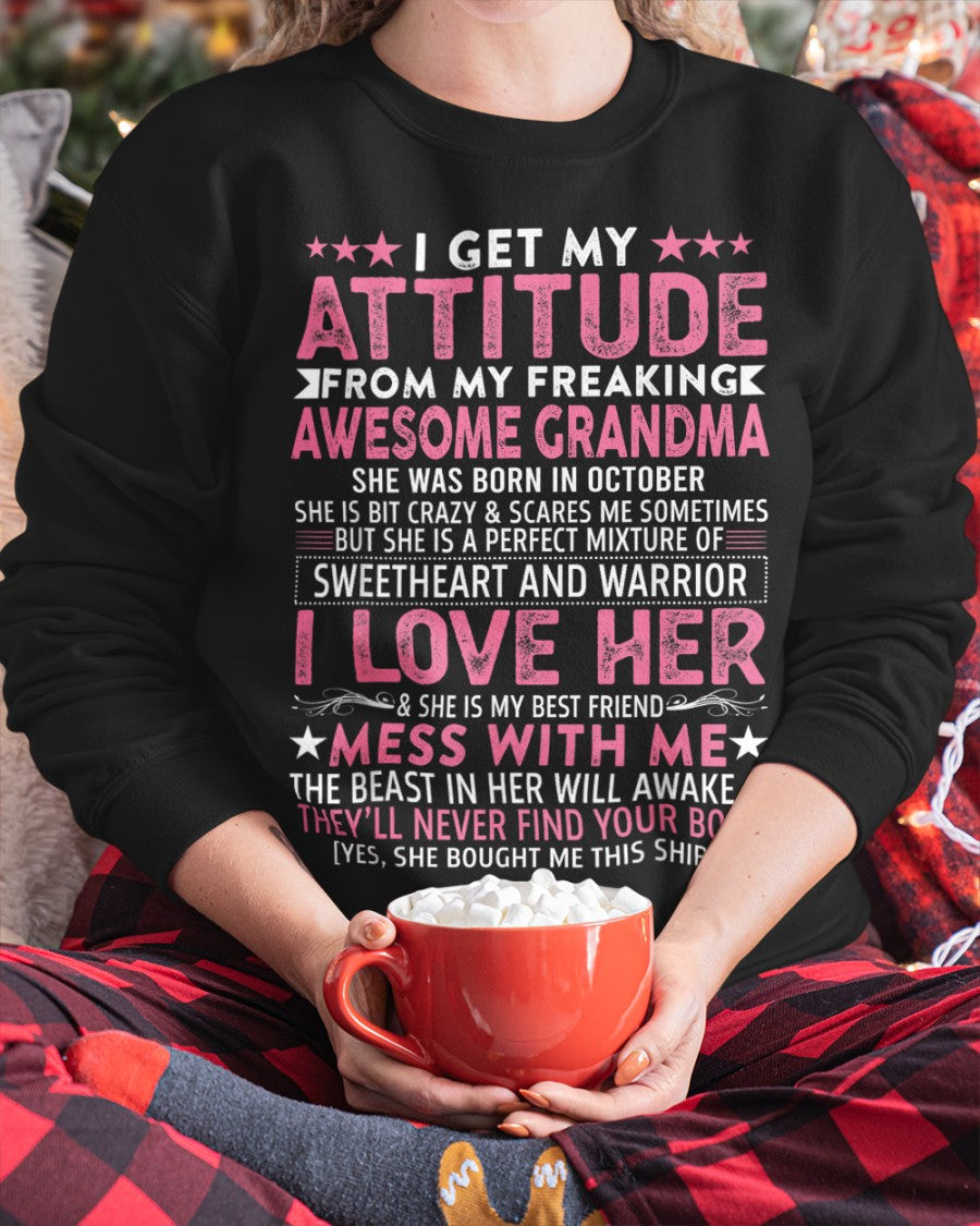 I GET MY ATTITUDE FROM MY GRANDMA OCTOBER EDITION – FROM GRANDMA TO GRANDDAUGHTER NGHL10 (SKU07-163-10)