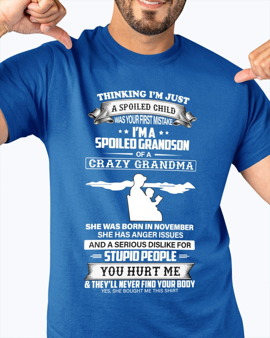 Spoiled by Grandma Shirt November Edition – From Grandma to Grandson NGHL11 (SKU-GMS2-11)