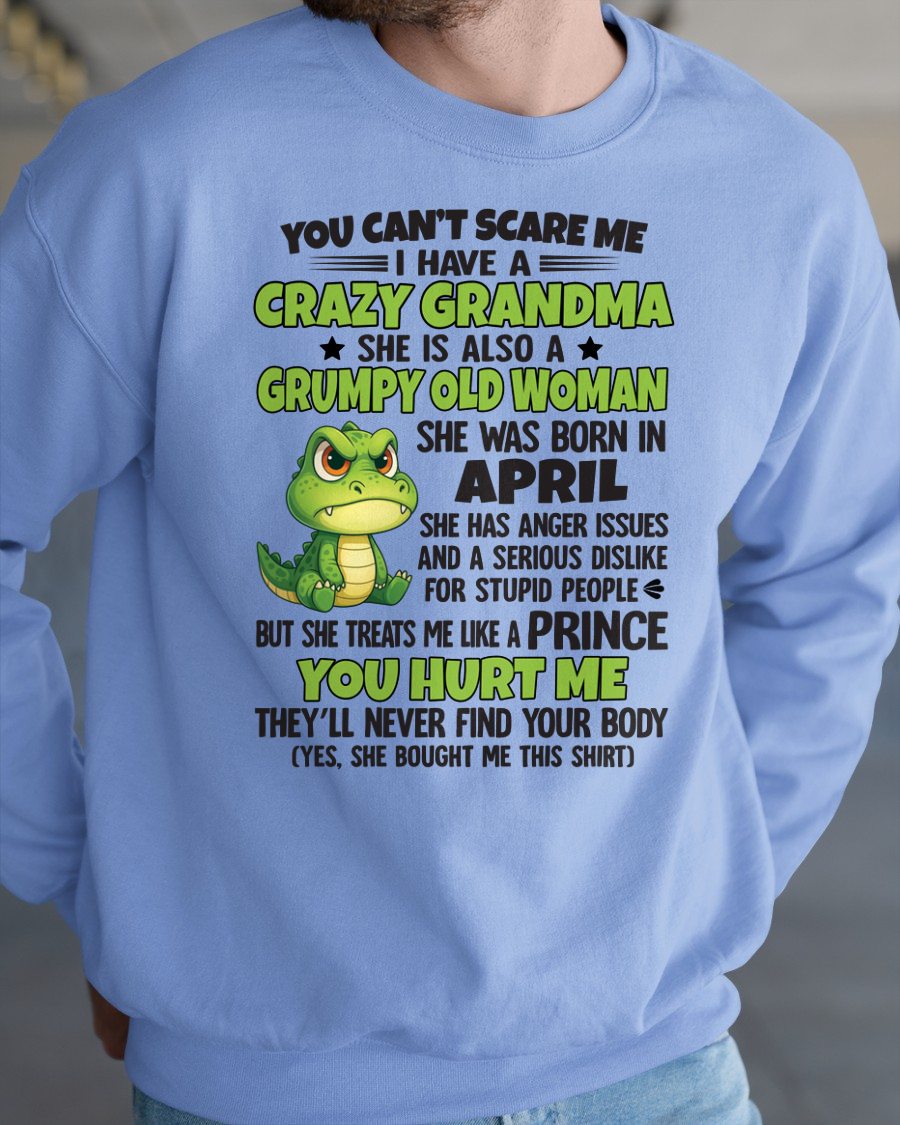 APRIL - YOU CAN'T SCARE ME - FOR GRANDSON - GIFT FROM GRANDMA - NGHL04 (SKU09-85-04)