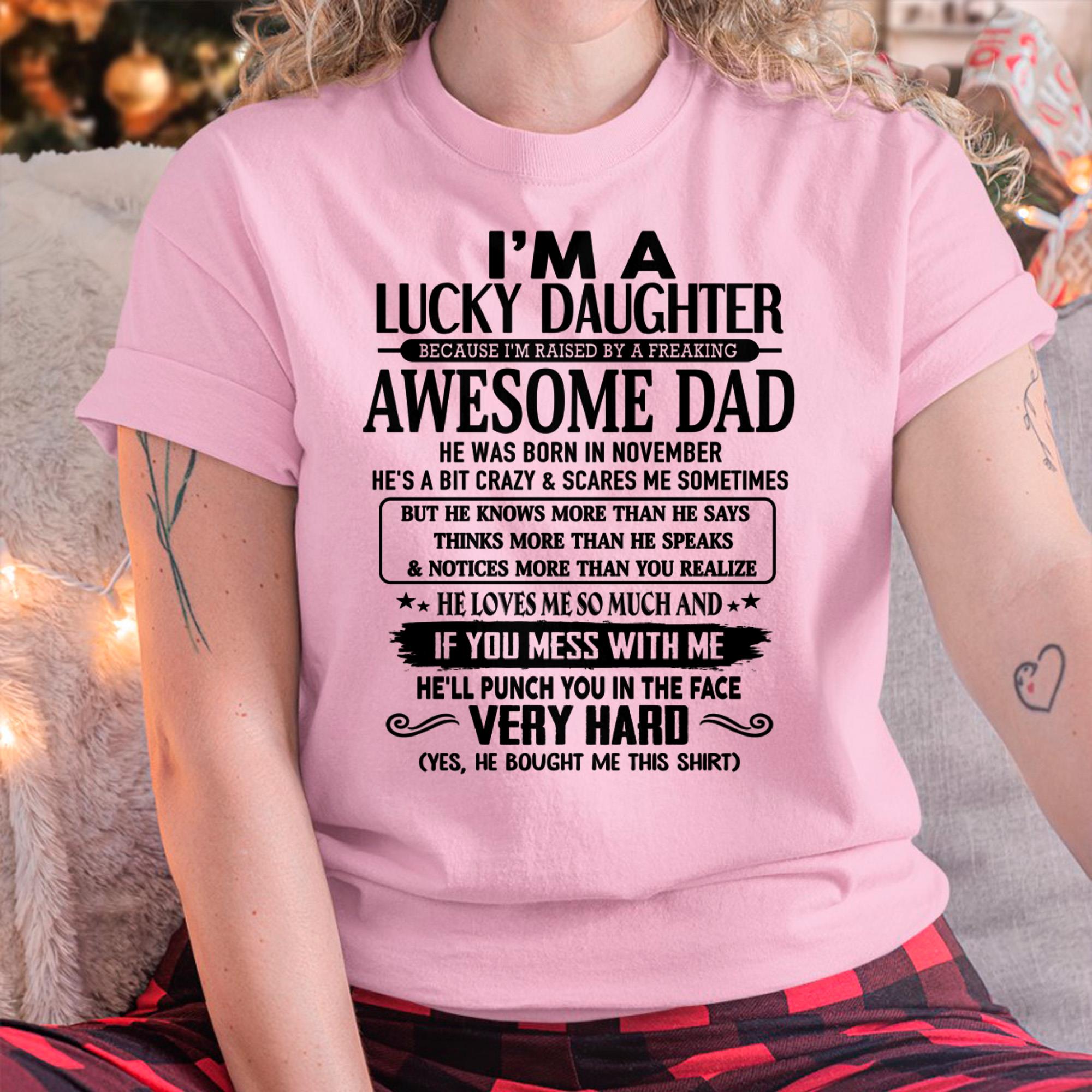 December - I'm Lucky Daughter - Gift for Daughter from Dad - NGHL12 (SKU-TLUCKYDD-12)